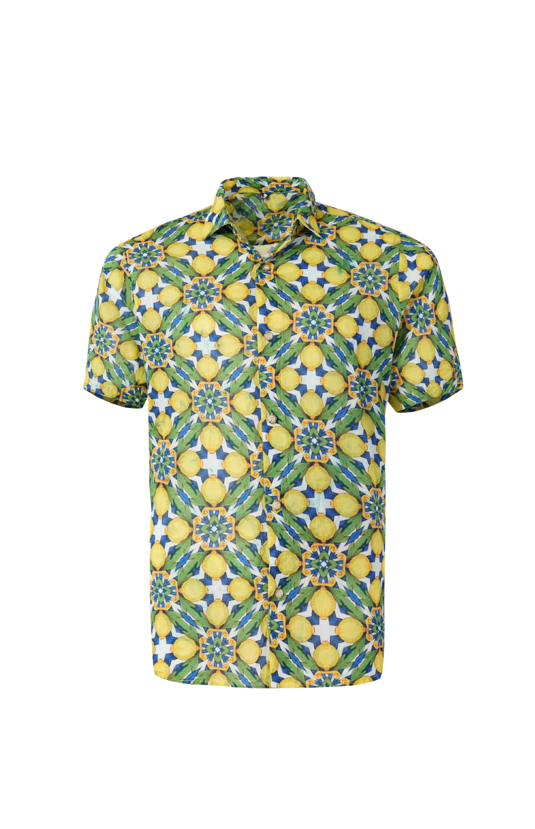 Designer Amalfi Shirt for boys in quick dry sustainable fabric with half sleeves, customized fit, plus sizes and family sets. Comfortable, lightweight beachwear and resort wear for summer outings.