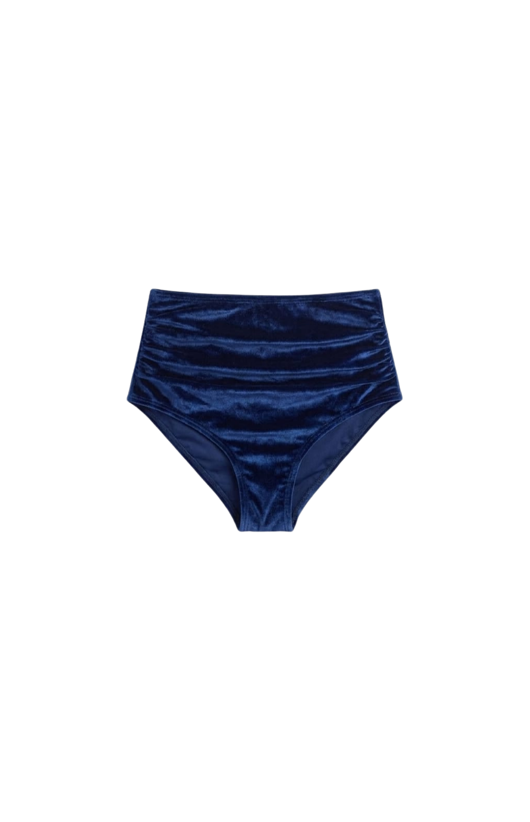 Designer Celestial Dive Bikini Bottom for women in blue and orange quick-dry velvet fabric with a high-waist customized fit, SPF 50 UV protection and plus sizes. Stylish swimwear for sexy summer looks.