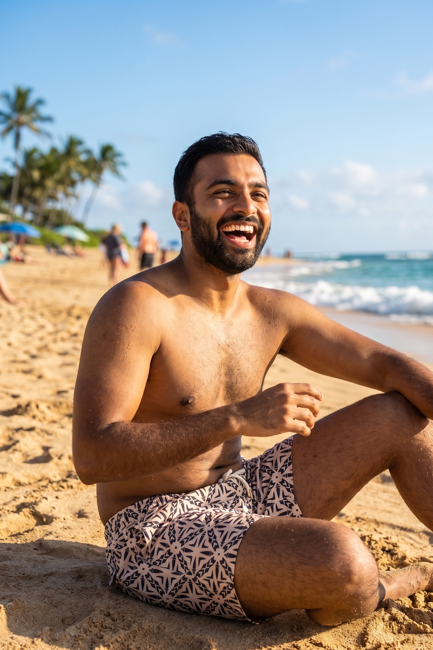 Designer Roma quick-dry swimwear shorts for men with adjustable drawstring, elastic waistband, custom fit, UV protection, plus sizes and family set for summer outings.