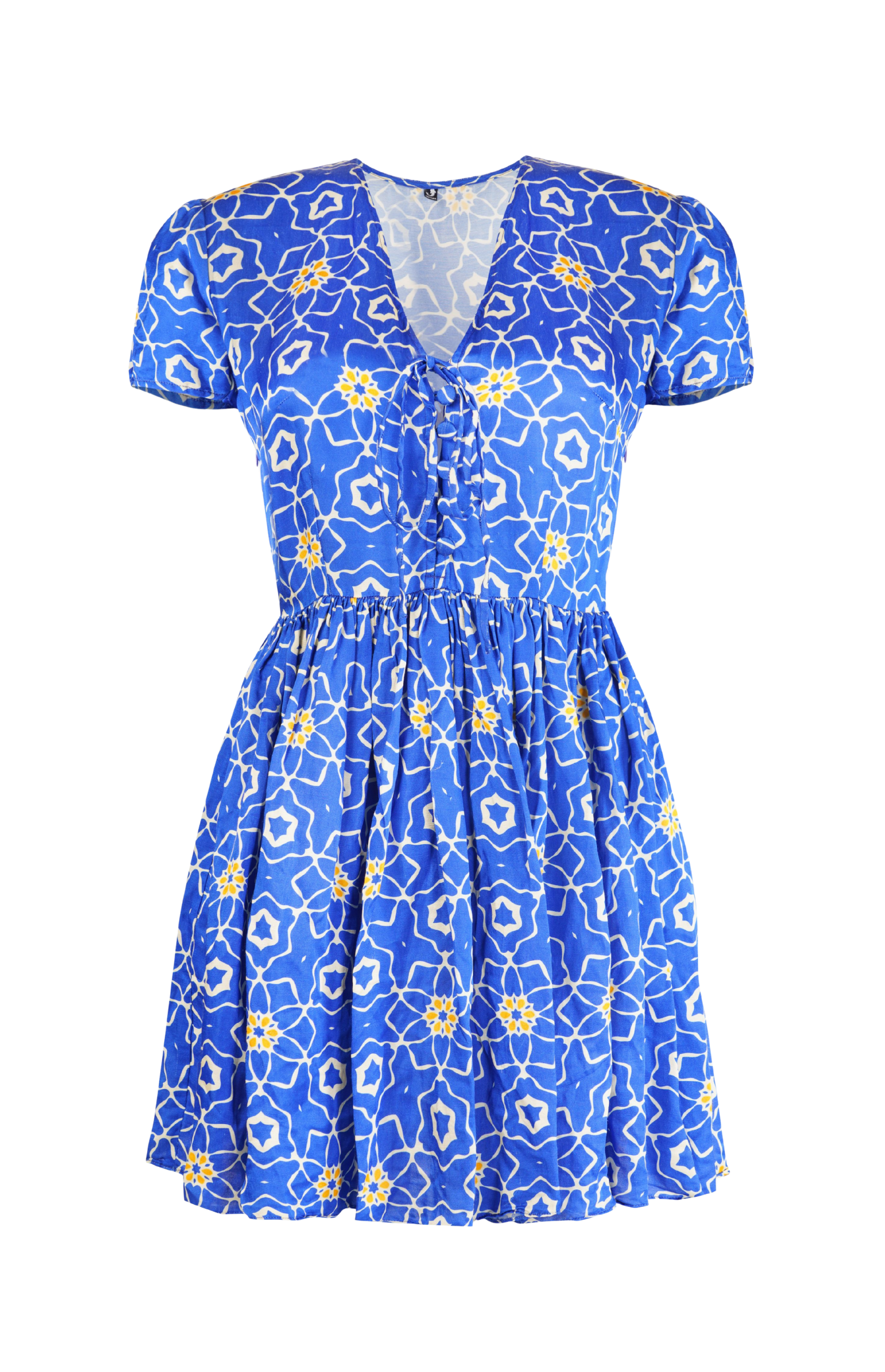 Designer Sorrento beach dress for women in quick-dry, blue sustainable fabric with V neck design and plus sizes. Stylish beachwear and resort wear for sexy summer looks.