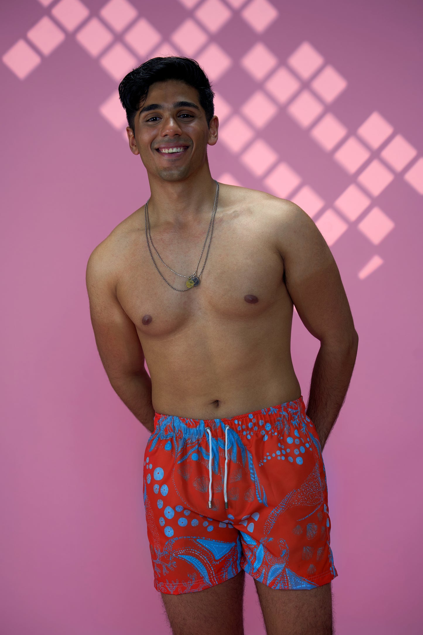 Orange Reef Rider Board Shorts