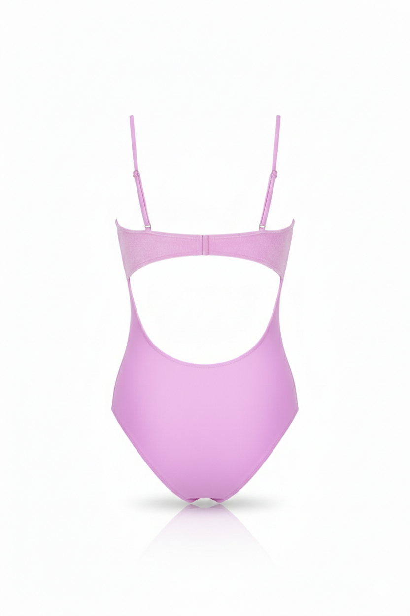 Allura pink monokini stylish one piece swimsuit for women elegant beachwear summer and beach wear- comfortable and chic sustainable swimsuit