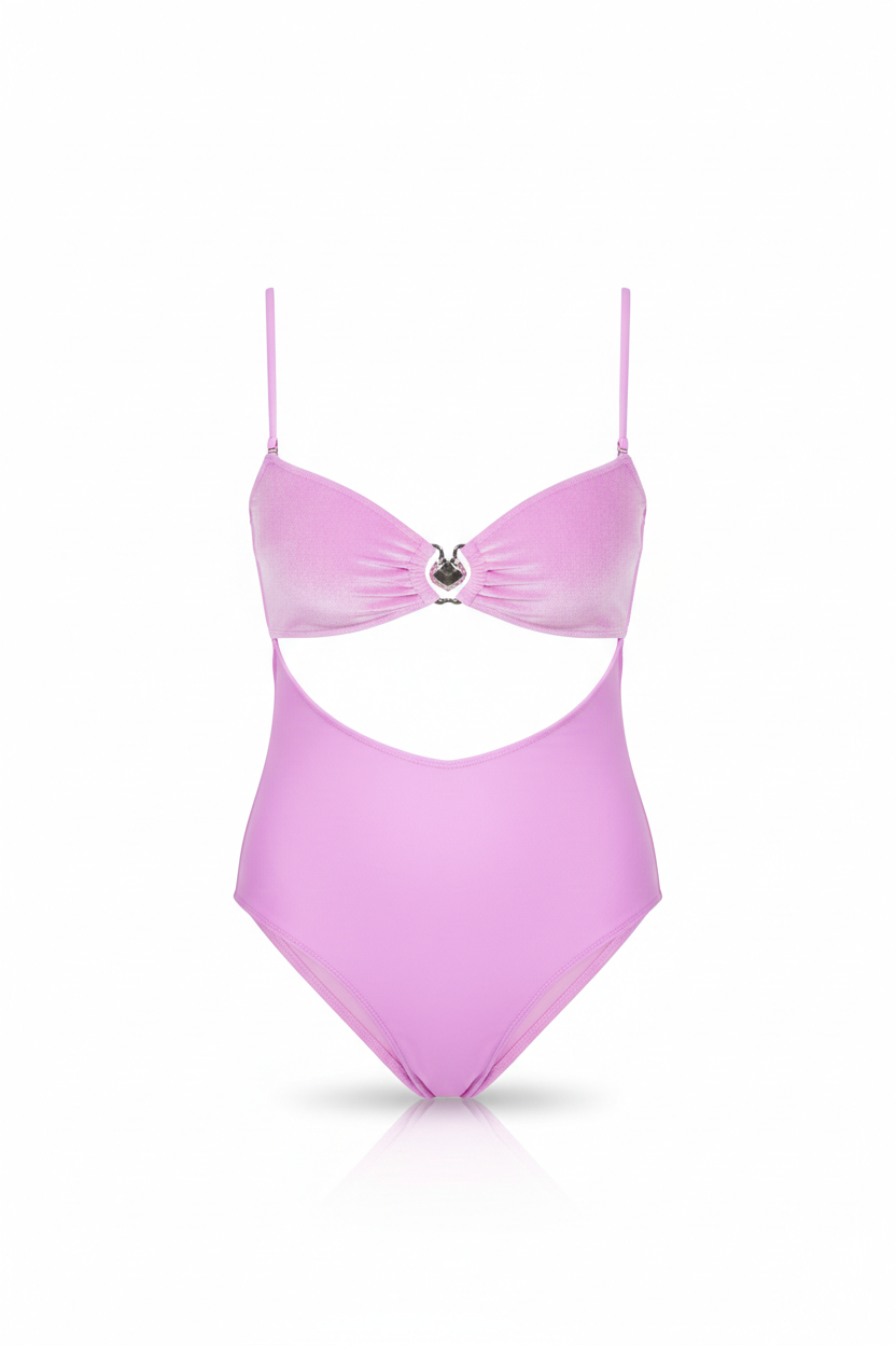 Allura pink monokini stylish one piece swimsuit for women elegant beachwear summer and beach wear- comfortable and chic sustainable swimsuit