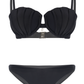 Luxury style type black bikini set for women.