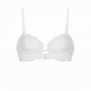 Ariel Bikini white mermaid shell top with underwire support and adjustable straps, elegant beach and resort swimwear style