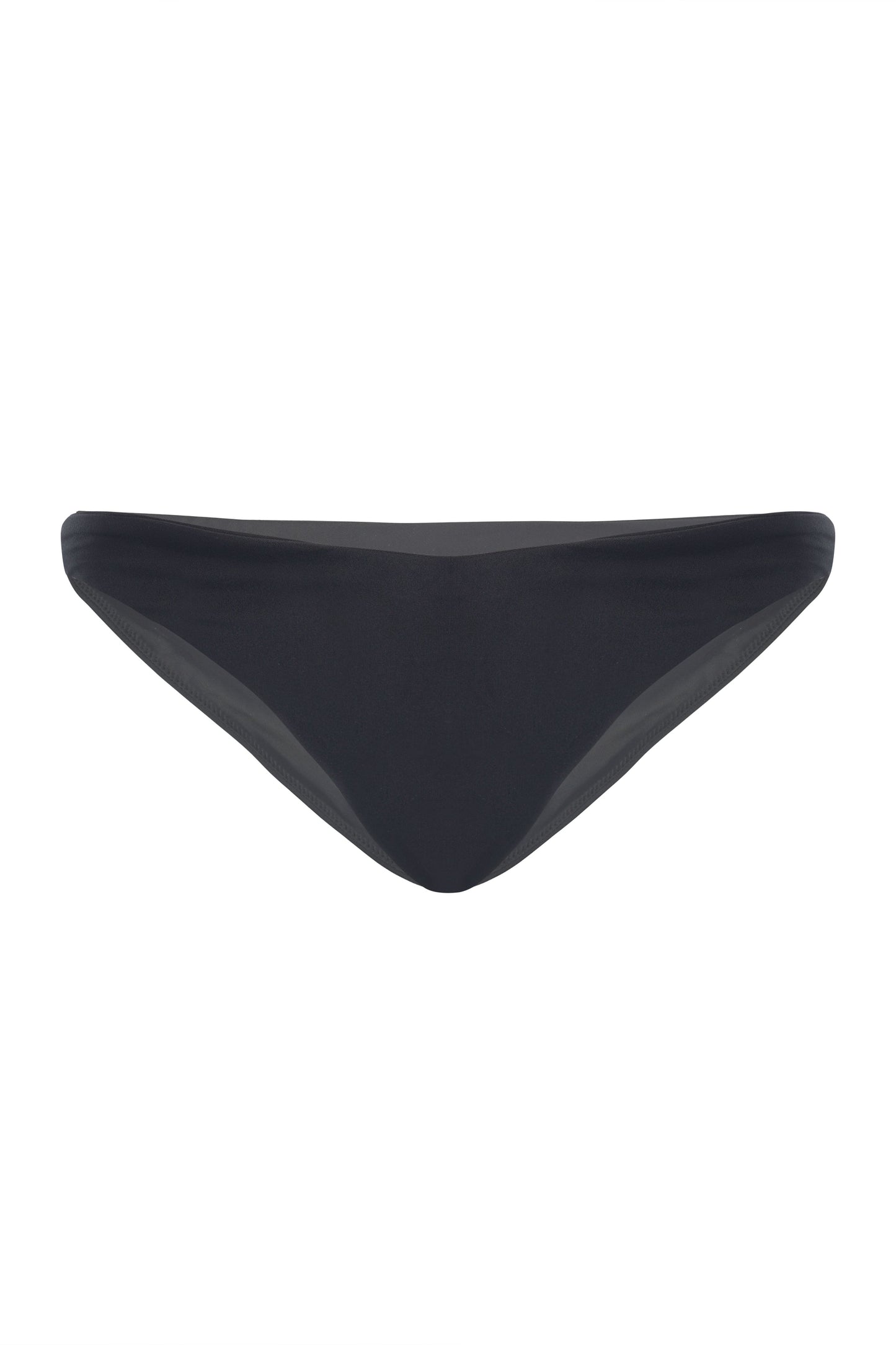 Ariel Bikini black mid-rise bottom with classic fit, smooth finish and comfortable coverage for beach and poolside wear