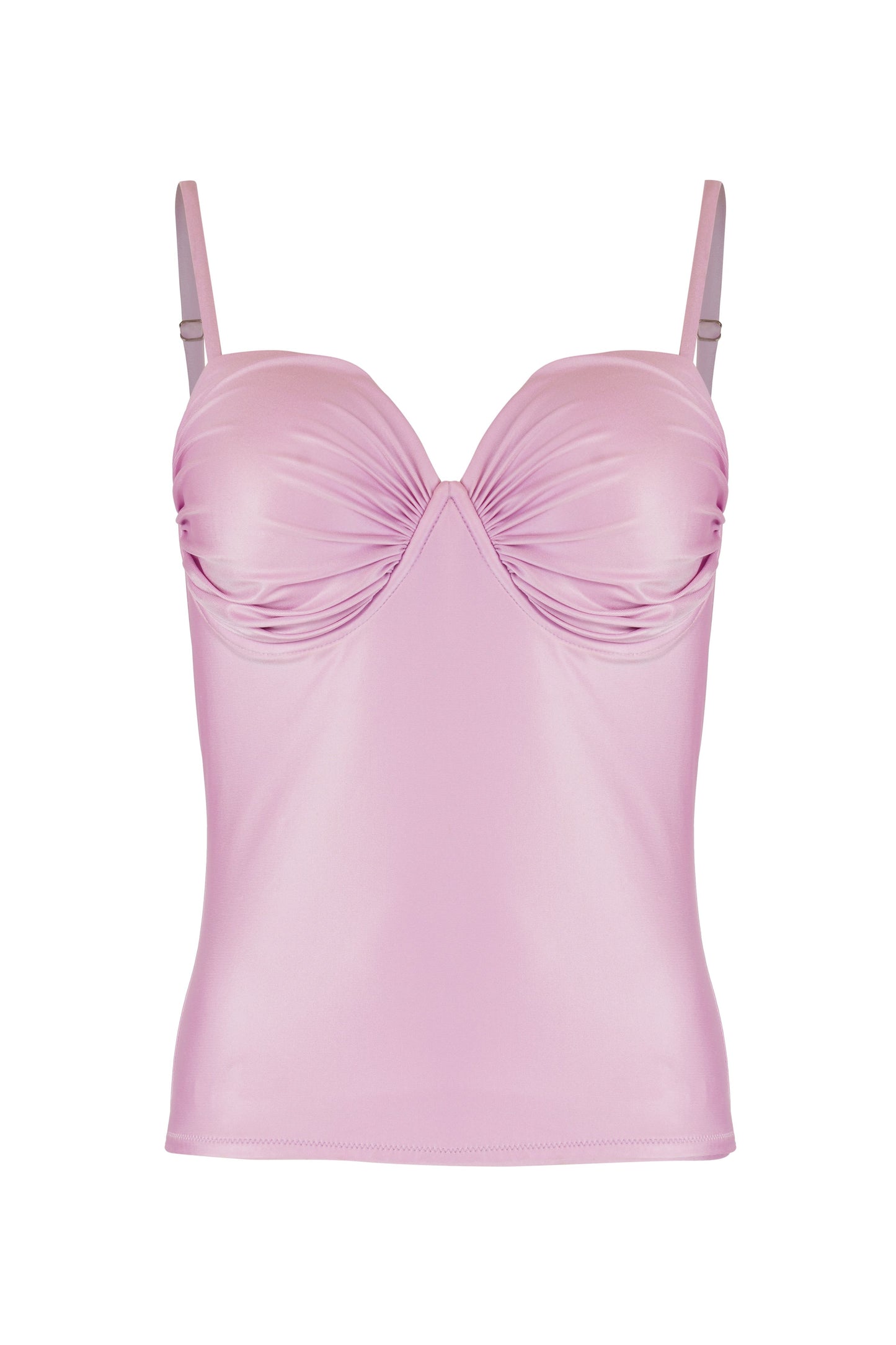 Astra tankini top for women in elegant pink, stylish designer beachwear for chic summer wear and modern resort styling