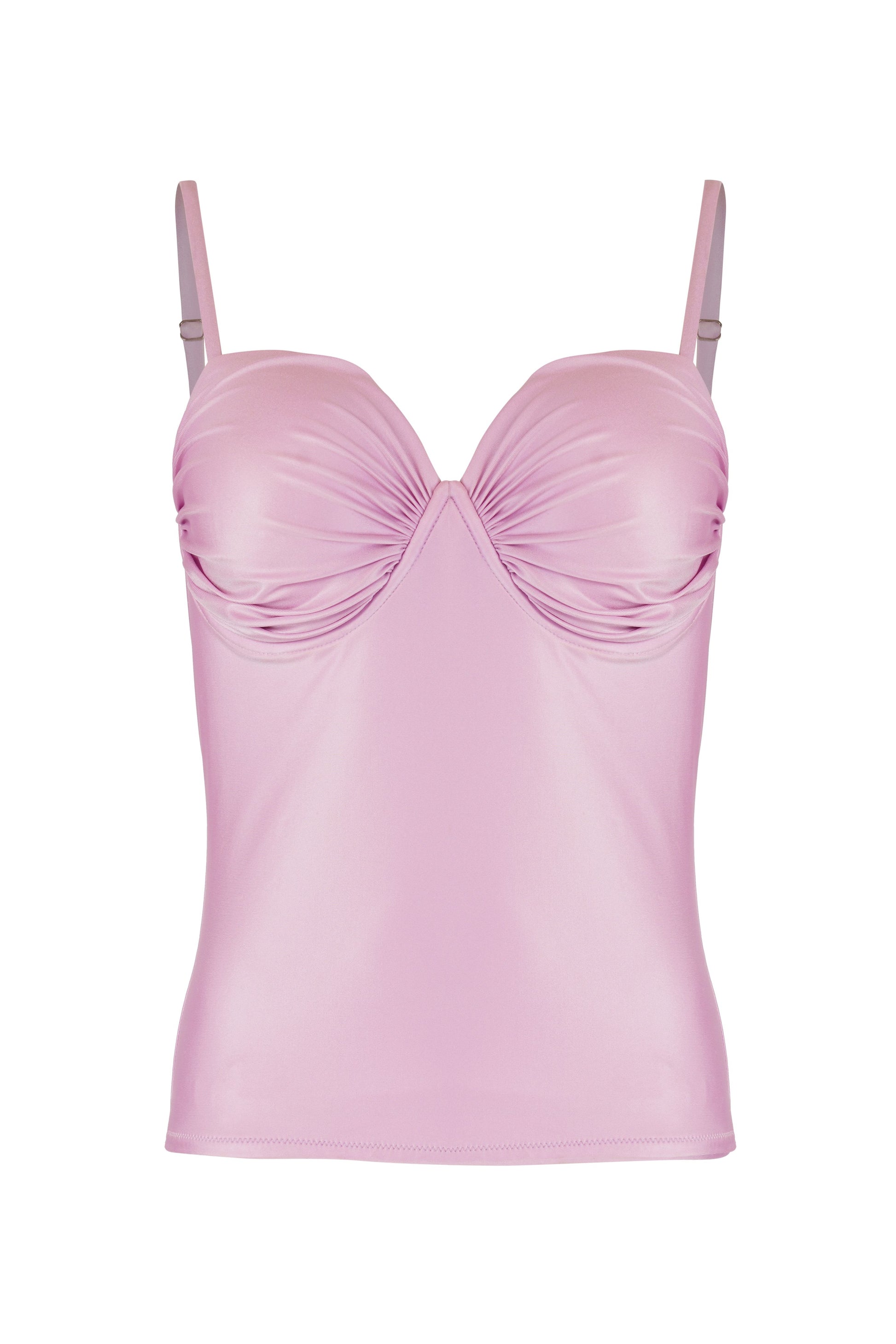 Astra tankini top for women in elegant pink, stylish designer beachwear for chic summer wear and modern resort styling