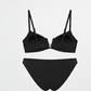 Audrey bikini for women in black and white - stylish, chic beach and summerwear two piece swimwear set