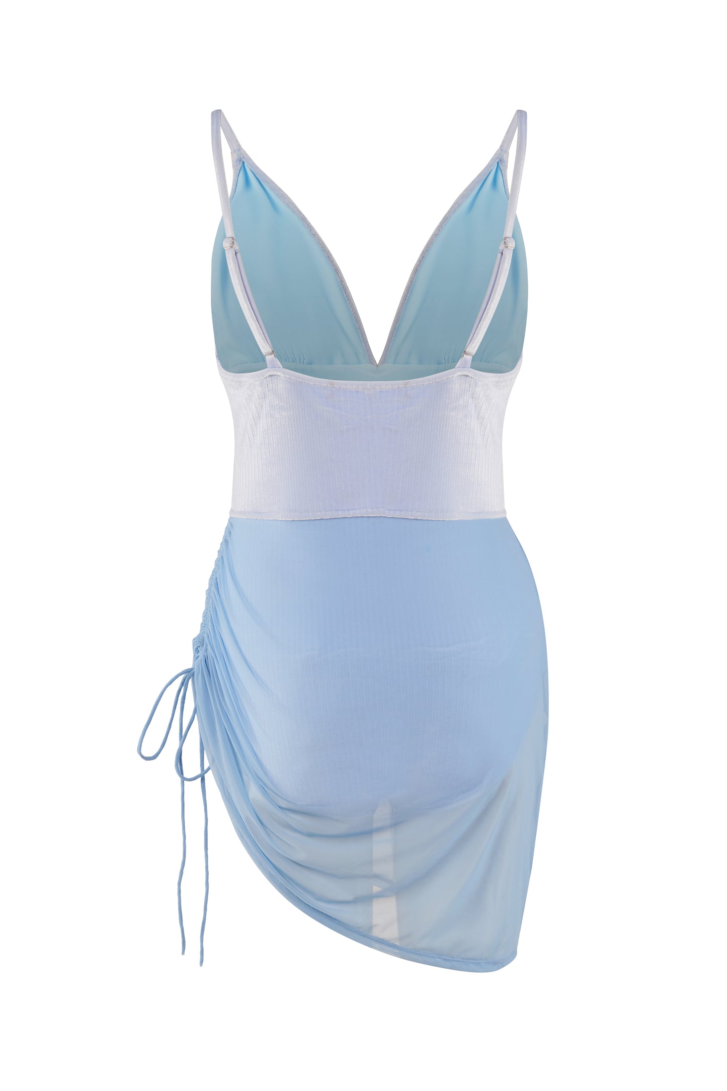 Blue Mist velvet monokini for women, stylish blue swimwear, beachwear, resort wear, one piece swimsuit with custom fit