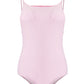 Women’s Cherry Blossom pink monokini one piece swimsuit with sleek silhouette and elegant minimalist beachwear design