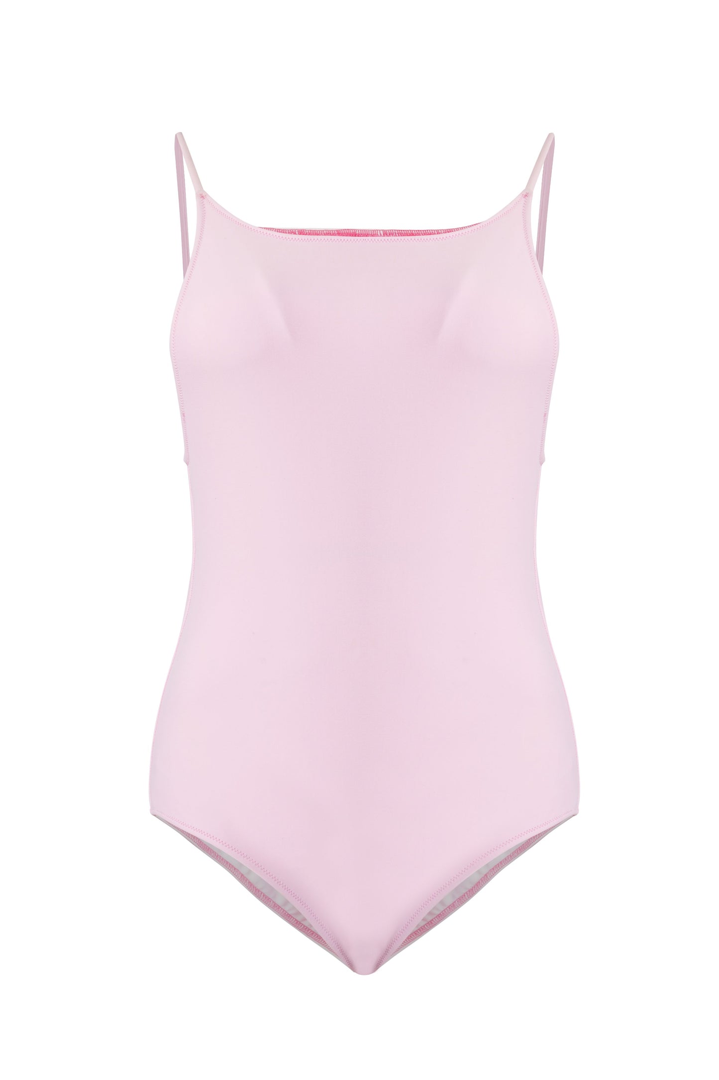 Women’s Cherry Blossom pink monokini one piece swimsuit with sleek silhouette and elegant minimalist beachwear design