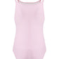 Women’s Cherry Blossom pink monokini one piece swimsuit with sleek silhouette and elegant minimalist beachwear design