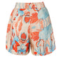 Firenze coordset bottom for women in blue coral tropical print stylish summer and beachwear - chic , trendy shorts