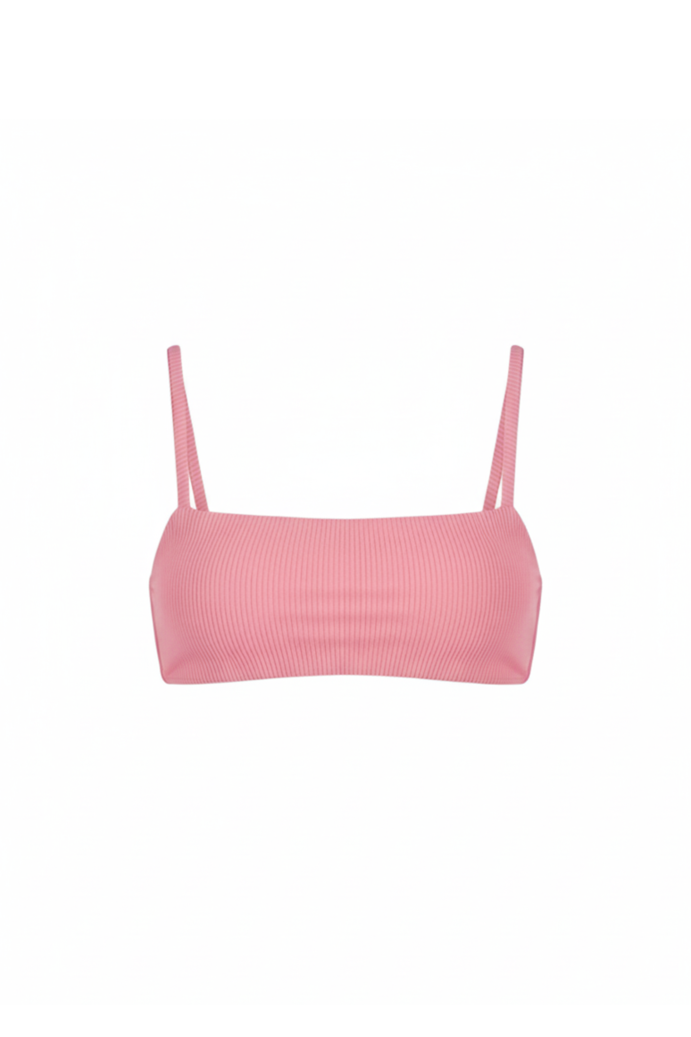 Designer Kaia Bikini top for women in pink, burgundy and blue quick-dry ribbed fabric with square neckline, secured fit and fixed shoulder straps. Stylish swimwear bikini top for sexy beach and resort looks.