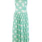 Milano dress for women in green geometric print, stylish summerwear and beachwear, comfortable trendy maxi dress