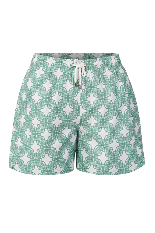 Milano shorts for boys in blue print- stylish , comfortable summer  and beachwear for kids with matching family set