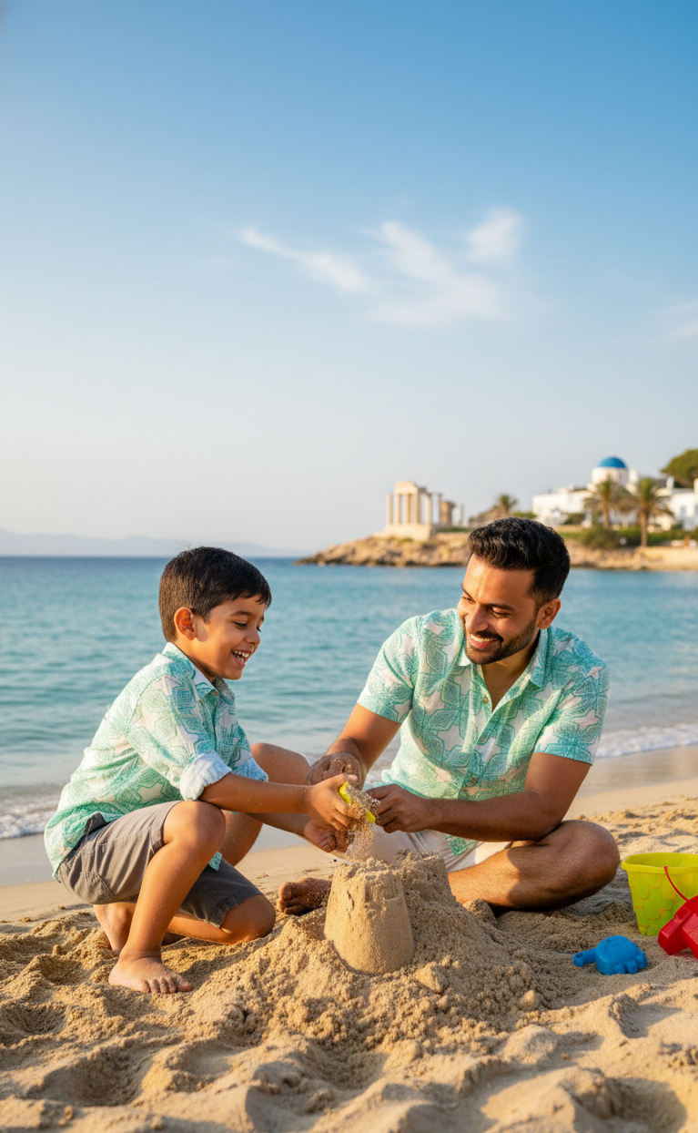 Milano shirt for men in green geometric print, stylish summerwear and beachwear, comfortable trendy shirt for men