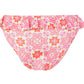 Positano mid rise bikini bottom for women, stylish pink summer wear, chic sustainable beachwear swimwear essential