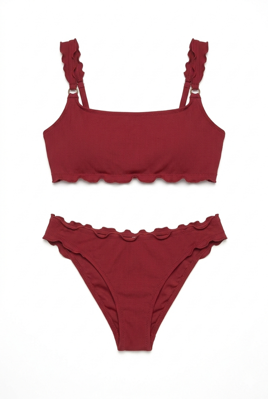 Rhode bikini set for women with stylish top and bottom, breathable comfortable elegant beachwear swimwear with modern fit