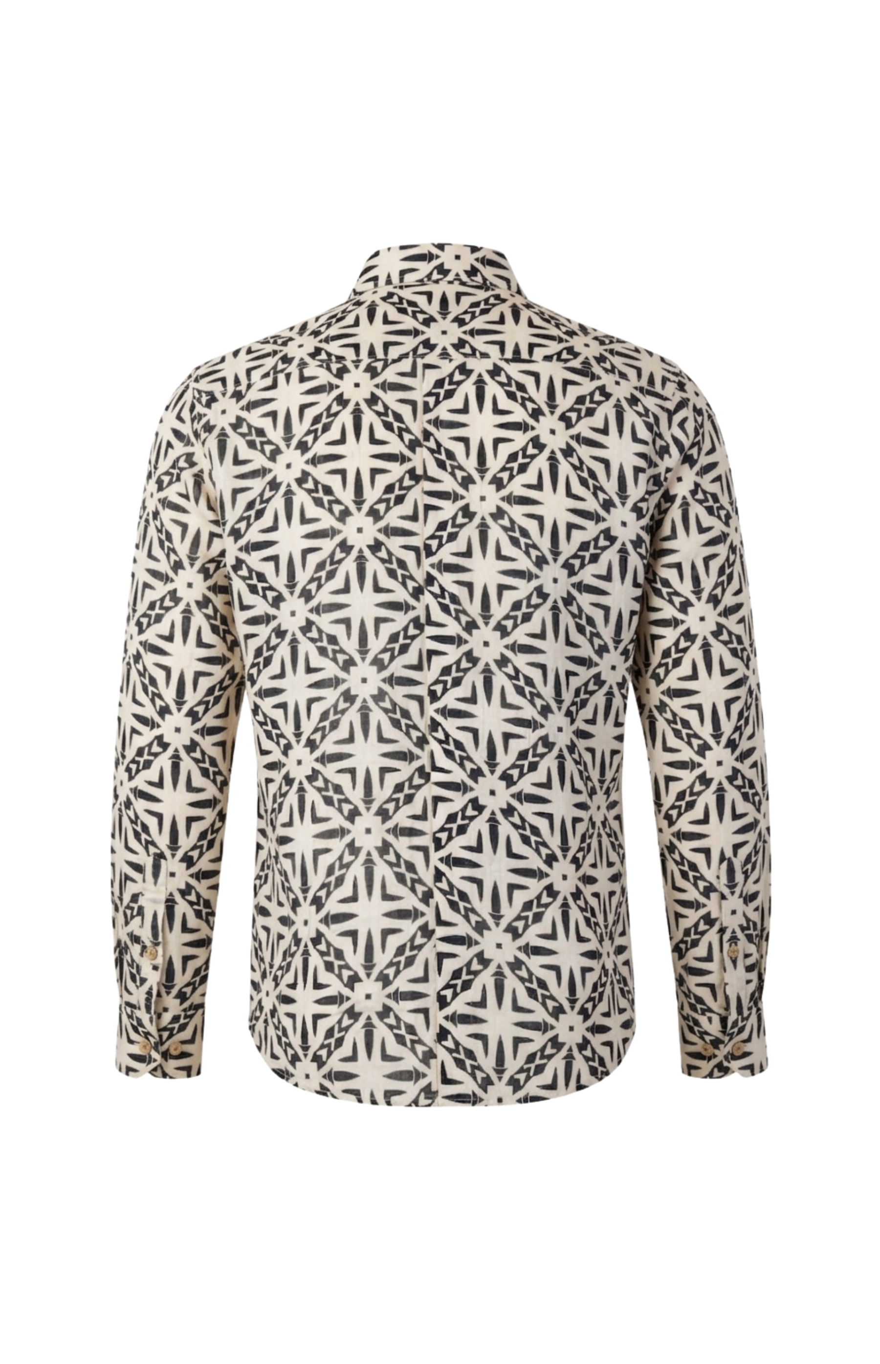 Designer Roma Shirt for women in quick dry cotton fabric, with geometric print, half sleeves, plus sizes and matching family sets. Comfortable, lightweight beachwear and resort wear for summer outings.