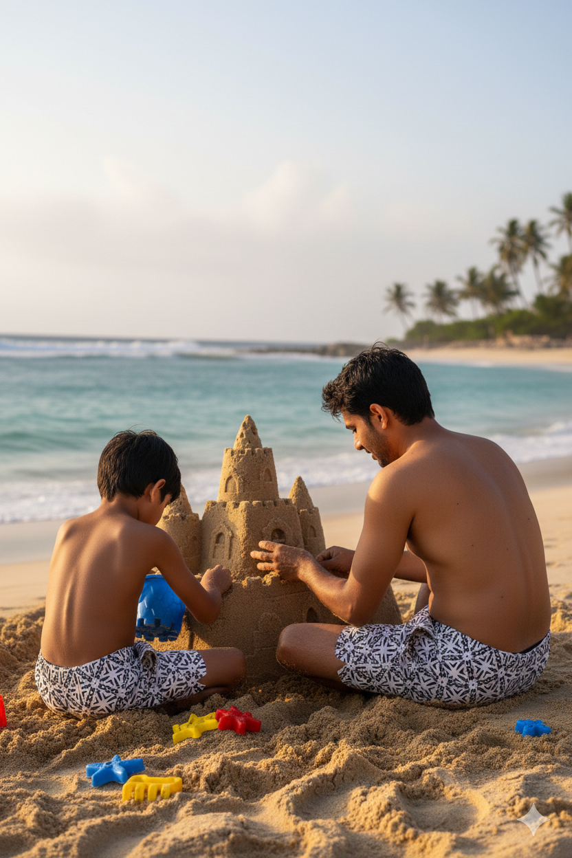 Roma shorts for men in modern geometric print breathable sustainable beachwear swimwear shorts for men