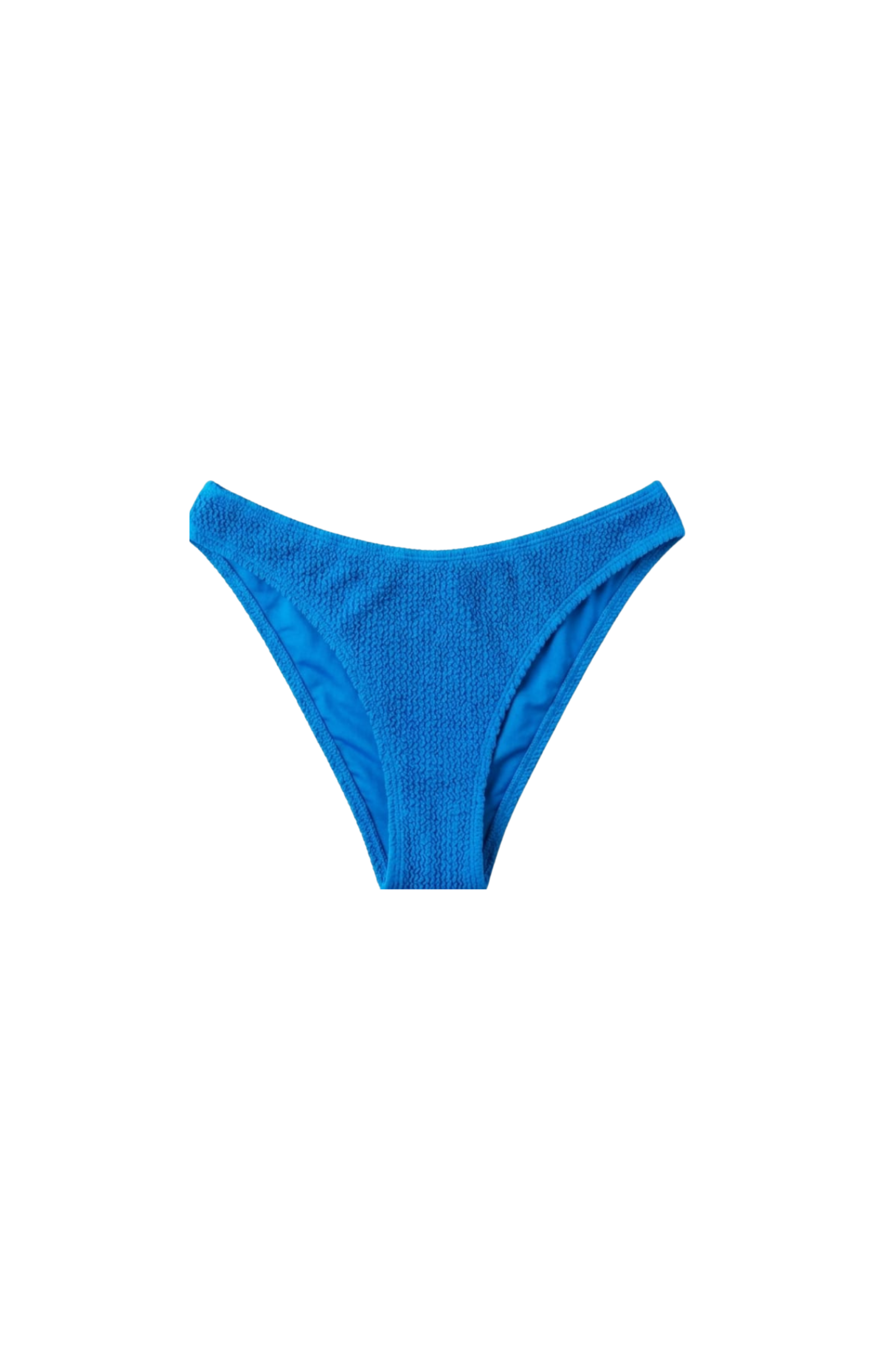 Designer, custom fit hot pink & blue Salacia bikini bottom for women in crinkled textured quick-dry fabric, with low-waist fit, UV protection and plus sizes. Cheeky swimwear for sexy summer looks.