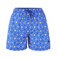 Sorrento swimwear shorts for men and boys with a blue Italian print, breathable sustainable fabric, perfect for beach and resort wear.