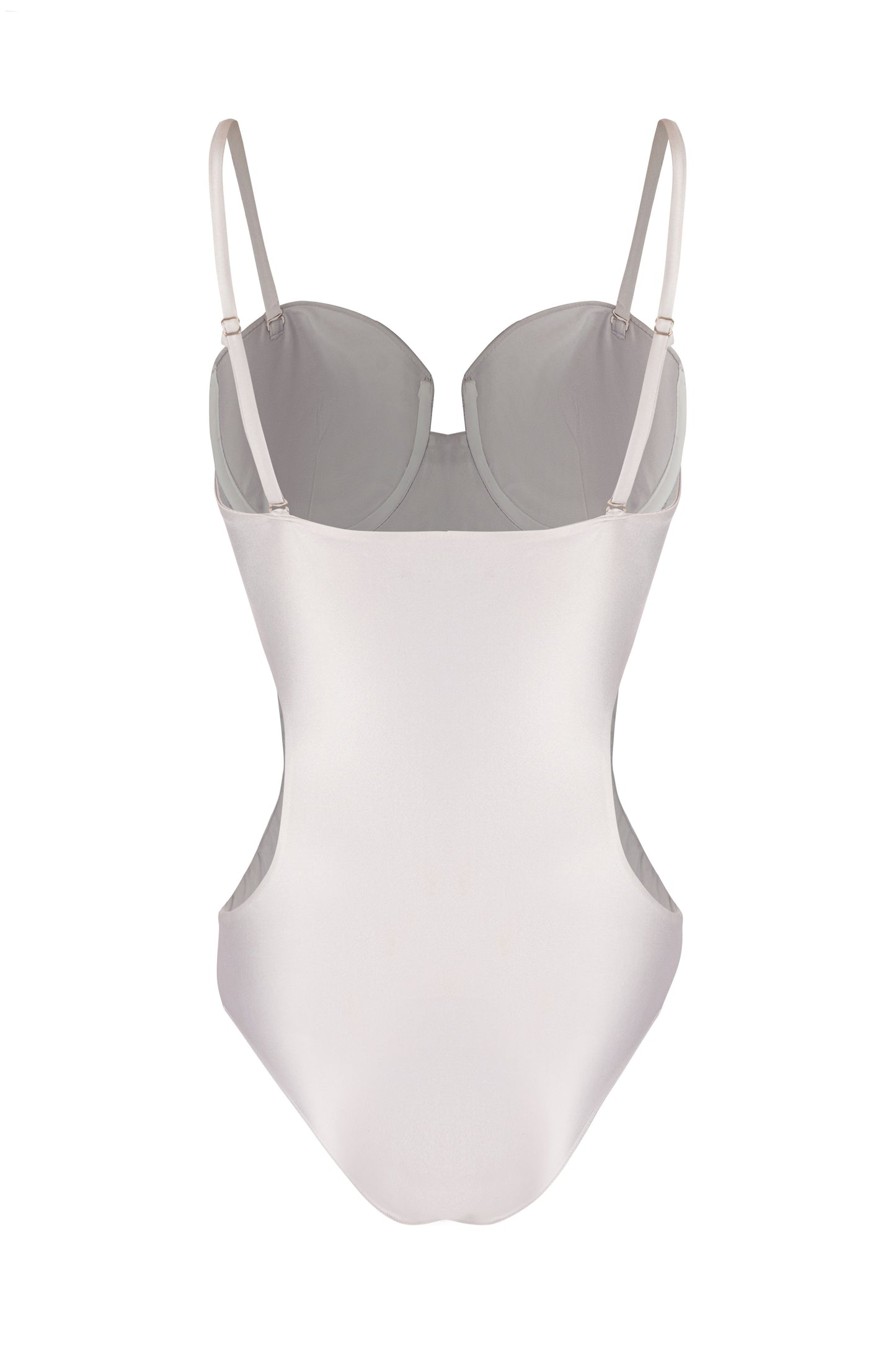 Stardust monokini for women, a stylish and sustainable one piece swimsuit with an elegant, modern silhouette for beachwear.