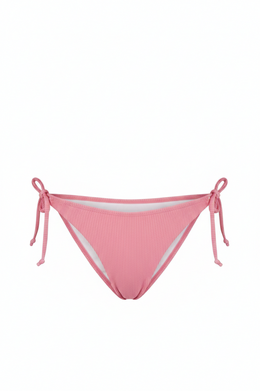 Kaia ribbed pink stylish bikini bottom for women summer and beachwear - comfortable and elegant sustainable swimwear