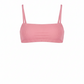 Kaia ribbed pink stylish bikini top for women summer and beachwear -comfortable, elegant and sustainable swimwear