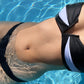 Audrey bikini for women in black and white - stylish, chic beach and summerwear two piece swimwear set